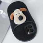 For iPhone 15 Pro Max Creative Plush Doll Slipper Design TPU Phone Case(Chief Dog) - 1