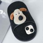 For iPhone 14 / 13 Creative Plush Doll Slipper Design TPU Phone Case(Chief Dog) - 1