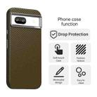 For Google Pixel 8a Carbon Fiber Series IMD Phone Case(Brown) - 2