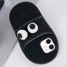 For iPhone 12 / 12 Pro Creative Plush Big Eyes Slipper Design TPU Phone Case(Black) - 1