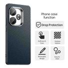 For Realme GT 6T Carbon Fiber Series IMD Phone Case(Blue) - 2