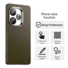 For Realme GT 6T Carbon Fiber Series IMD Phone Case(Brown) - 2