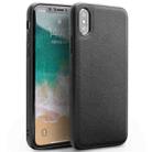 For iPhone X / XS QIALINO 2 in 1 Cross Texture Top-grain Leather  + PC + TPU Horizontal Flip Leather Case with Holder & Card Slots(Black) - 3