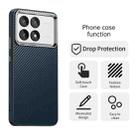 For Redmi K70 Carbon Fiber Series IMD Phone Case(Blue) - 2