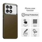 For Redmi K70 Carbon Fiber Series IMD Phone Case(Brown) - 2