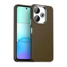 For Redmi 13 4G Carbon Fiber Series IMD Phone Case(Brown) - 1