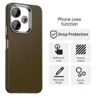 For Redmi 13 5G Carbon Fiber Series IMD Phone Case(Brown) - 2