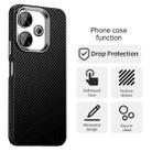 For Redmi Note 13R Carbon Fiber Series IMD Phone Case(Black) - 2