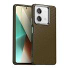 For Redmi Note 13R Pro Carbon Fiber Series IMD Phone Case(Brown) - 1