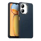 For Redmi 13C 4G Carbon Fiber Series IMD Phone Case(Blue) - 1