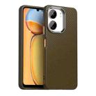 For Redmi 13C 4G Carbon Fiber Series IMD Phone Case(Brown) - 1