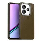 For Redmi Note 14 5G Carbon Fiber Series IMD Phone Case(Brown) - 1