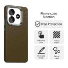 For Redmi Note 14 5G Carbon Fiber Series IMD Phone Case(Brown) - 2