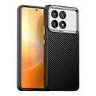 For Xiaomi Poco F6 Pro Carbon Fiber Series IMD Phone Case(Black) - 1