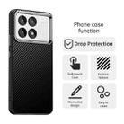 For Xiaomi Poco F6 Pro Carbon Fiber Series IMD Phone Case(Black) - 2