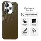 For Xiaomi Poco M6 4G Carbon Fiber Series IMD Phone Case(Brown) - 2