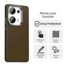 For Xiaomi Poco M6 Pro 4G Carbon Fiber Series IMD Phone Case(Brown) - 2