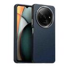 For Xiaomi Poco C61 Carbon Fiber Series IMD Phone Case(Blue) - 1