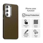 For Samsung Galaxy S23 5G Carbon Fiber Series IMD Phone Case(Brown) - 2