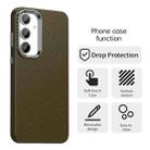 For Samsung Galaxy S24 FE 5G Carbon Fiber Series IMD Phone Case(Brown) - 2