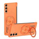 For Samsung Galaxy S23 5G Ice Sense Series Graphene Cooling MagSafe Holder Phone Case(Orange) - 1