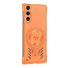 For Samsung Galaxy S23 5G Ice Sense Series Graphene Cooling MagSafe Holder Phone Case(Orange) - 2