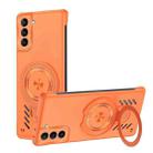 For Samsung Galaxy S21+ 5G Ice Sense Series Graphene Cooling MagSafe Holder Phone Case(Orange) - 1