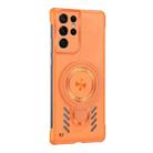 For Samsung Galaxy S21 Ultra 5G Ice Sense Series Graphene Cooling MagSafe Holder Phone Case(Orange) - 2