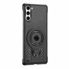 For Samsung Galaxy S25 5G Ice Sense Series Graphene Cooling MagSafe Holder Phone Case(Black) - 2