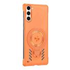 For Samsung Galaxy S25+ 5G Ice Sense Series Graphene Cooling MagSafe Holder Phone Case(Orange) - 2