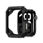 For Apple Watch Series 7 / 8 / 9 41mm DUX DUCIS Damo Series TPU+PC Hollow Watch Protective Case(Black) - 1