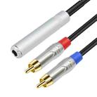 6.35mm 1/4 TRS Stereo Female to Dual RCA Male Y-type Audio Cable, Length:50cm - 1