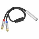 6.35mm 1/4 TRS Stereo Female to Dual RCA Male Y-type Audio Cable, Length:50cm - 2