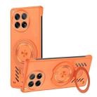 For OnePlus Ace 3 Ice Sense Series Graphene Cooling MagSafe Holder Phone Case(Orange) - 1