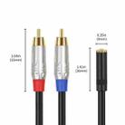 3.5mm 1/8 TRS Stereo Female to Dual RCA Male Y-type Audio Cable, Length:50cm - 3