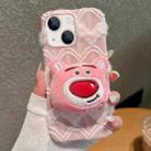 For iPhone 14 Doll Plush PU Hybrid PC Phone Case(Pink) - 1