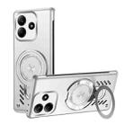 For Redmi Note 14 5G Ice Sense Series Graphene Cooling MagSafe Holder Phone Case(Silver) - 1