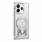 For Redmi Note 14 5G Ice Sense Series Graphene Cooling MagSafe Holder Phone Case(Silver) - 2