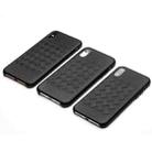 For iPhone XS QIALINO Shockproof Weave Cowhide Leather Protective Case(Black) - 2