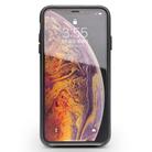 For iPhone XS Max QIALINO Shockproof Weave Cowhide Leather Protective Case(Black) - 3
