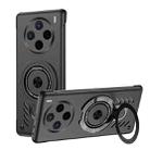 For vivo X200 Pro Ice Sense Series Graphene Cooling MagSafe Holder Phone Case(Black) - 1
