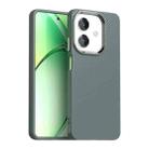 For OPPO A3x 4G Carbon Fiber Series IMD Phone Case(Grey) - 1