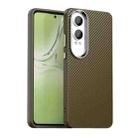 For OPPO K12x Carbon Fiber Series IMD Phone Case(Brown) - 1