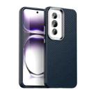 For OPPO Reno12 Global Carbon Fiber Series IMD Phone Case(Blue) - 1