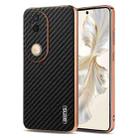 For vivo S20 AZNS Electroplated Edge Carbon Fiber Texture Phone Case(Black) - 1