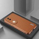 For vivo S20 AZNS Electroplated Edge Carbon Fiber Texture Phone Case(Brown) - 2