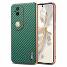 For vivo S20 AZNS Electroplated Edge Carbon Fiber Texture Phone Case(Green) - 1