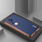 For vivo S20 Pro AZNS Electroplated Edge Carbon Fiber Texture Phone Case(Blue) - 2