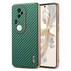 For vivo S20 Pro AZNS Electroplated Edge Carbon Fiber Texture Phone Case(Green) - 1