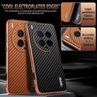 For vivo X200 Ultra AZNS Electroplated Edge Carbon Fiber Texture Phone Case(Black) - 3